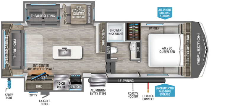 Grand Design Reflection - Travel Trailers with Kitchen Islands