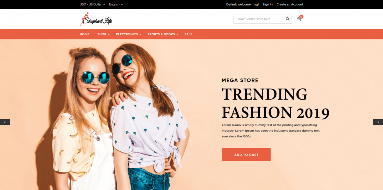 2. Shopkart Lite — Free Fashion & Apparel Magento 2 Themes