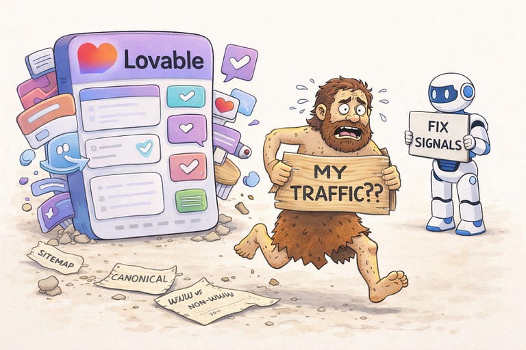 A Client Lost All Their Web Traffic After Leaving Lovable. Here Is Exactly What Went Wrong.