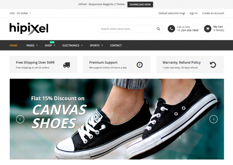 3. HiPixel — MultiPurpose Responsive Magento 2 Theme