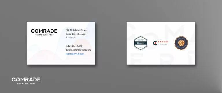 An example of a business card