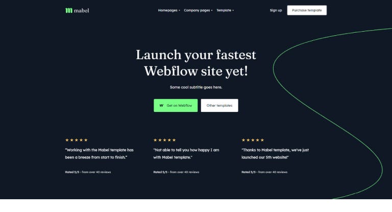 Mabel — Webflow HTML website template