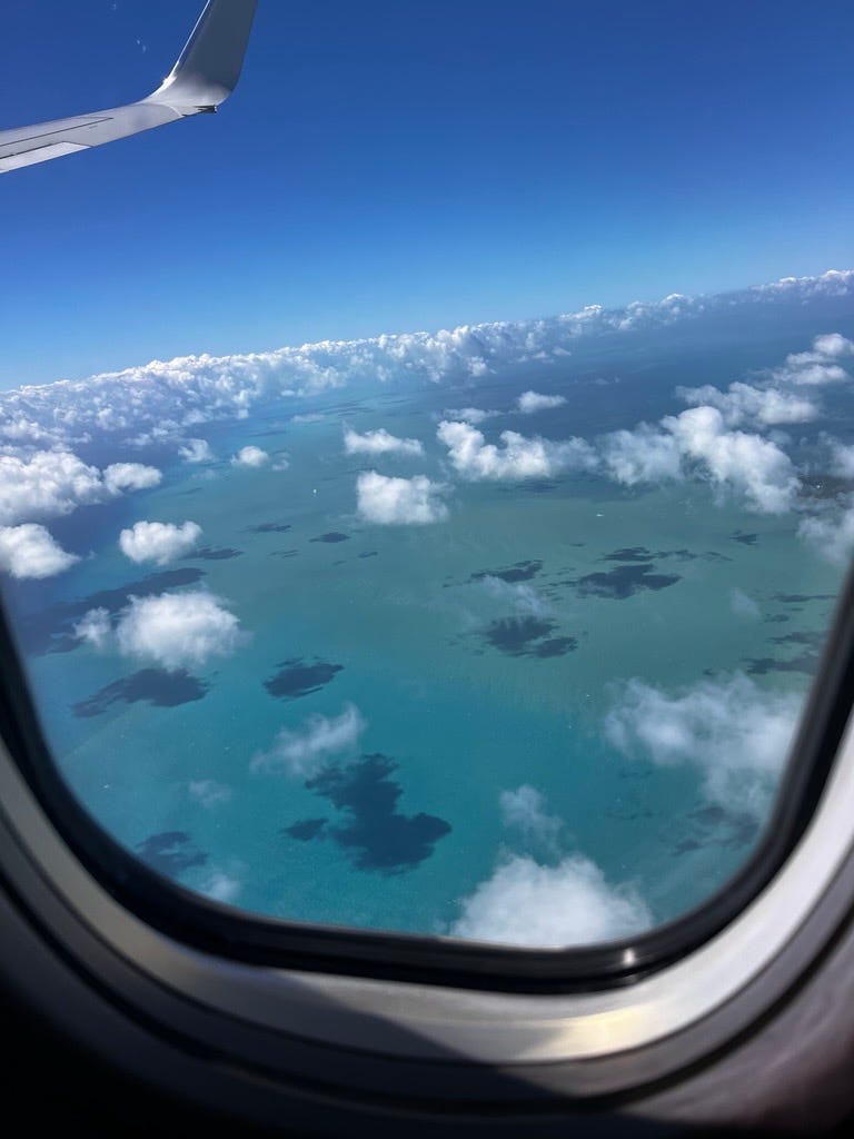 There’s something surreal about being 30000 feet in the air.
