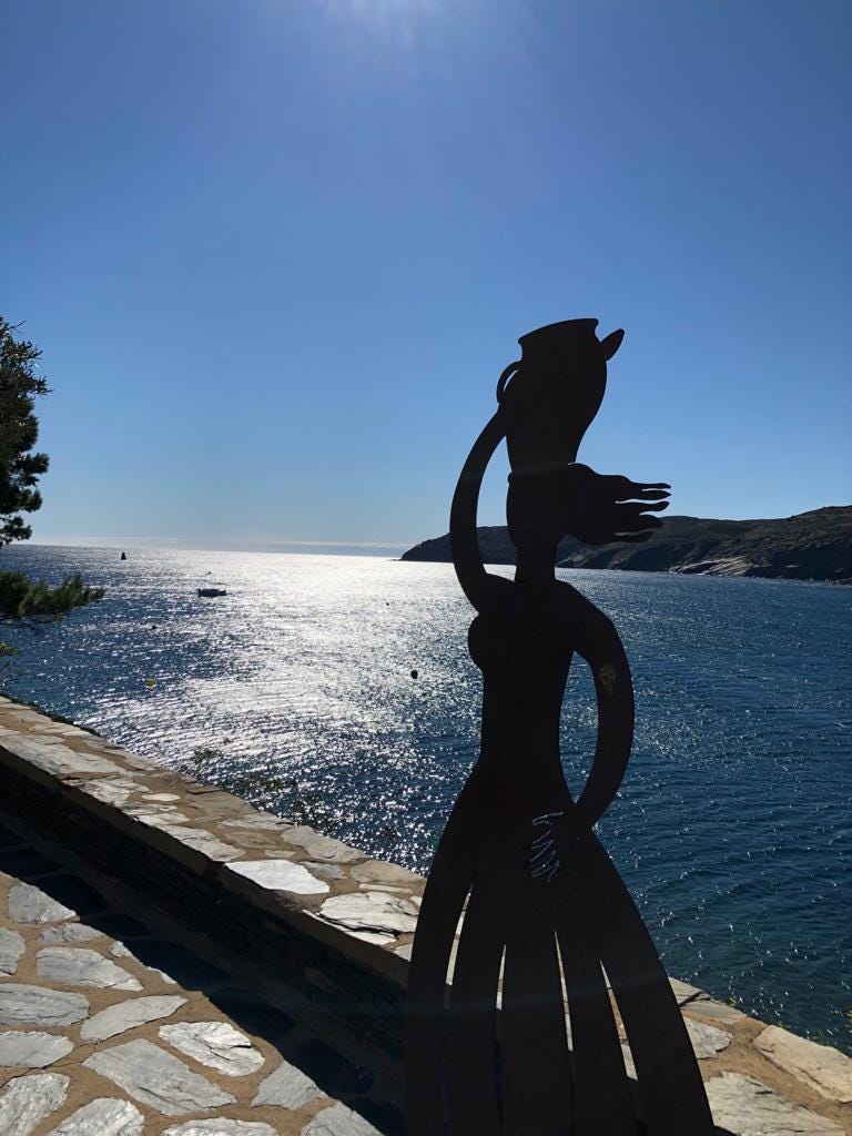 Dali’s sculpture of La Lidia in Cadaques.