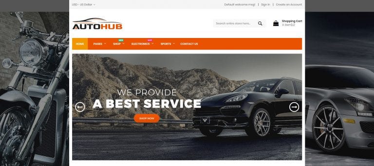 2. AutoHub — Auto Parts Responsive Magento 2 Theme