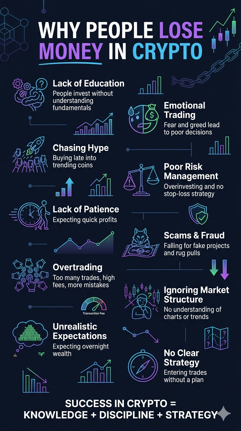 Why Most People Lose Money in Crypto ?