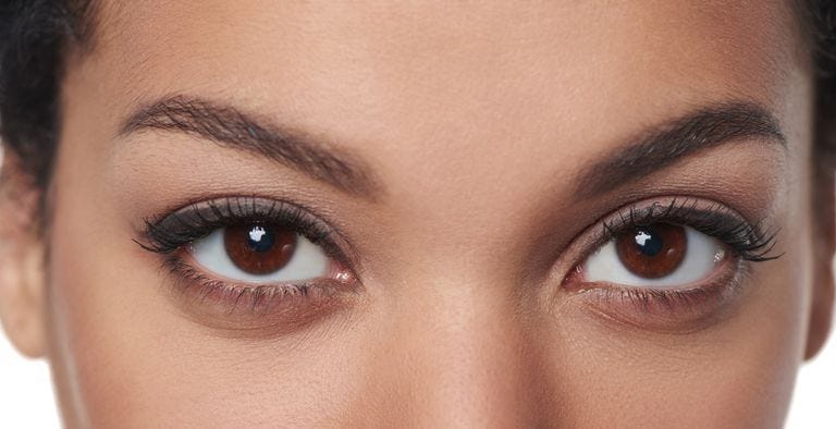 A close up photo of a woman’s eyes