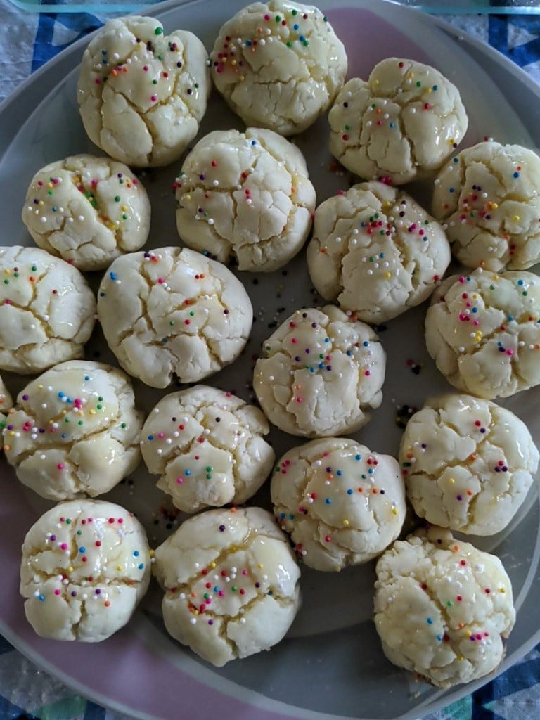 Italian Anise Cookies with icing and sprinkles — Gluten and Dairy Free