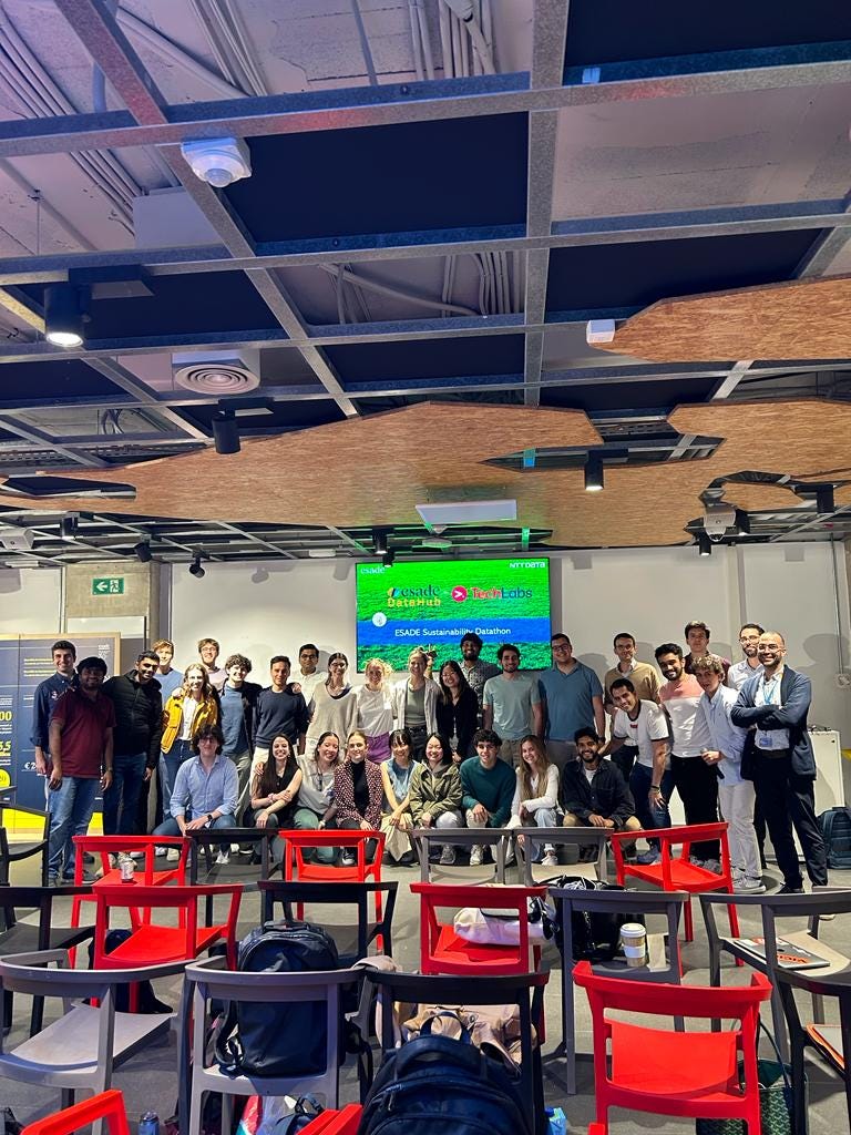 During a hackathon with NTT Data for Barcelona Techies