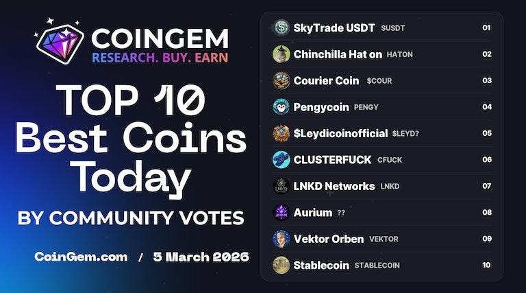  SkyTrade USDT (SUSDT) Ranked #1 on CoinGem – Community Recognition
We are proud to share that…