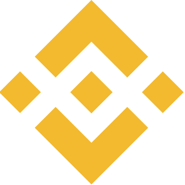 The Binance logo set on a white background