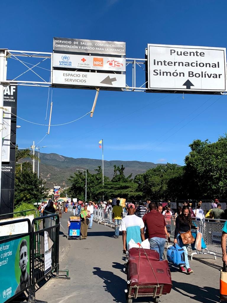 Cucuta, Colombia at the Venezuela-Colombia border during an official visit in 2019