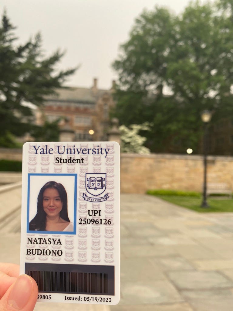 My student ID from Yale University