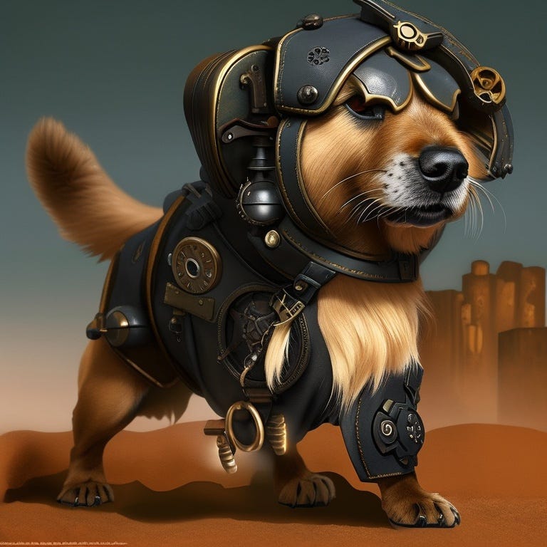 steampunk puppy