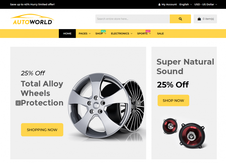 4. Auto World — Auto Parts Responsive Magento 2 Theme