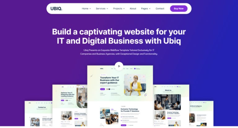 Ubiq — Webflow HTML website template