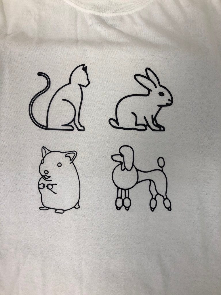 A custom t-shirt designed using multiple Noun Project icons of animals
