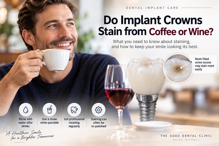 Does an Implant Crown Actually Resist Staining From Coffee and Wine?