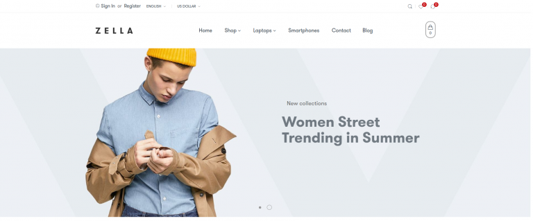 4. Zella — Premium Responsive and RTL supported Magento Theme