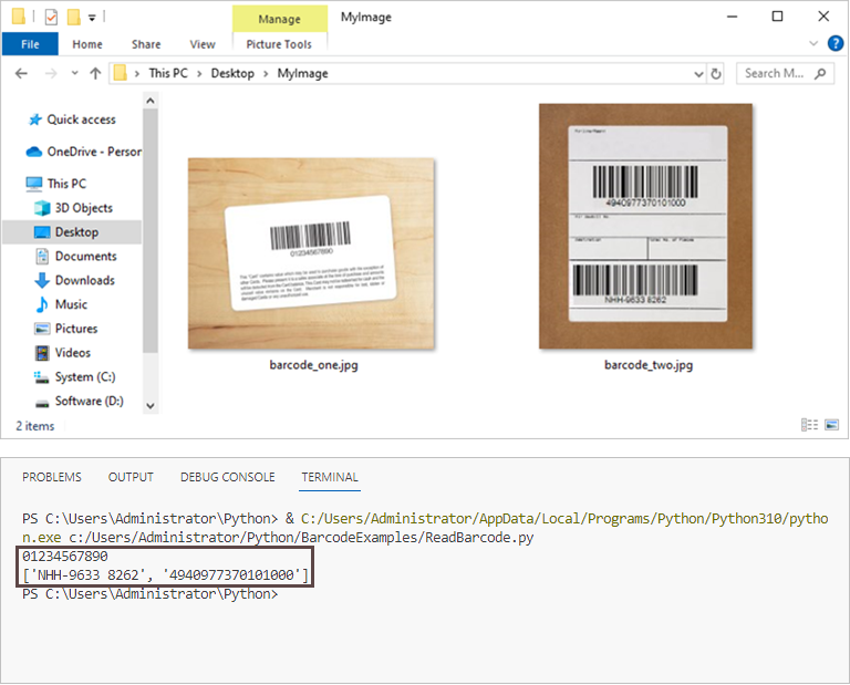Extract barcode information from images.