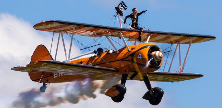 Stearman Wingwalking Formation?—?AeroSuperBatics: How Vintage Planes B