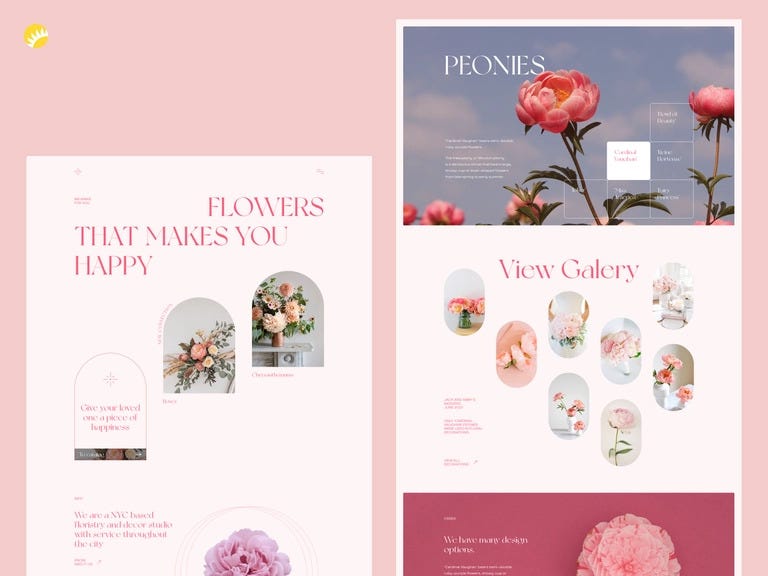 Florist and decor studio website