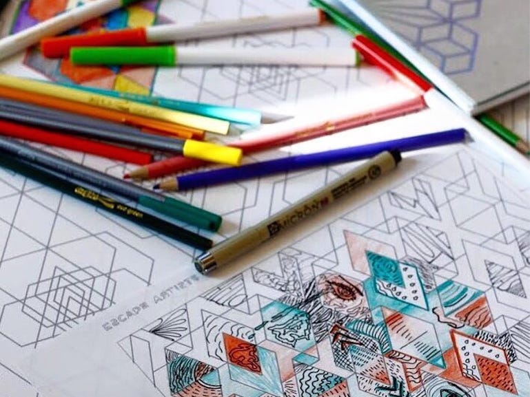 Coloring books aren’t only made for kids.