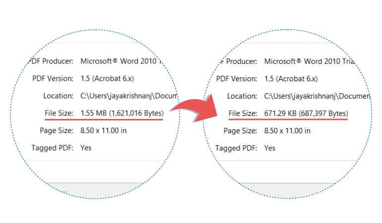 Compress PDF documents