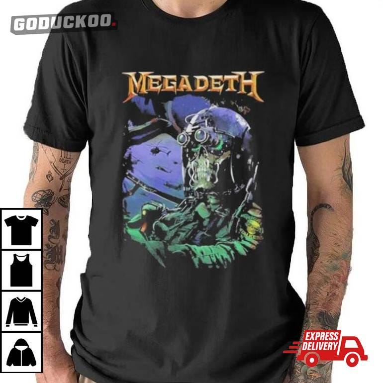 Megadeth Copter Pilot 2023 Fall Tour Two Sided T Shirt