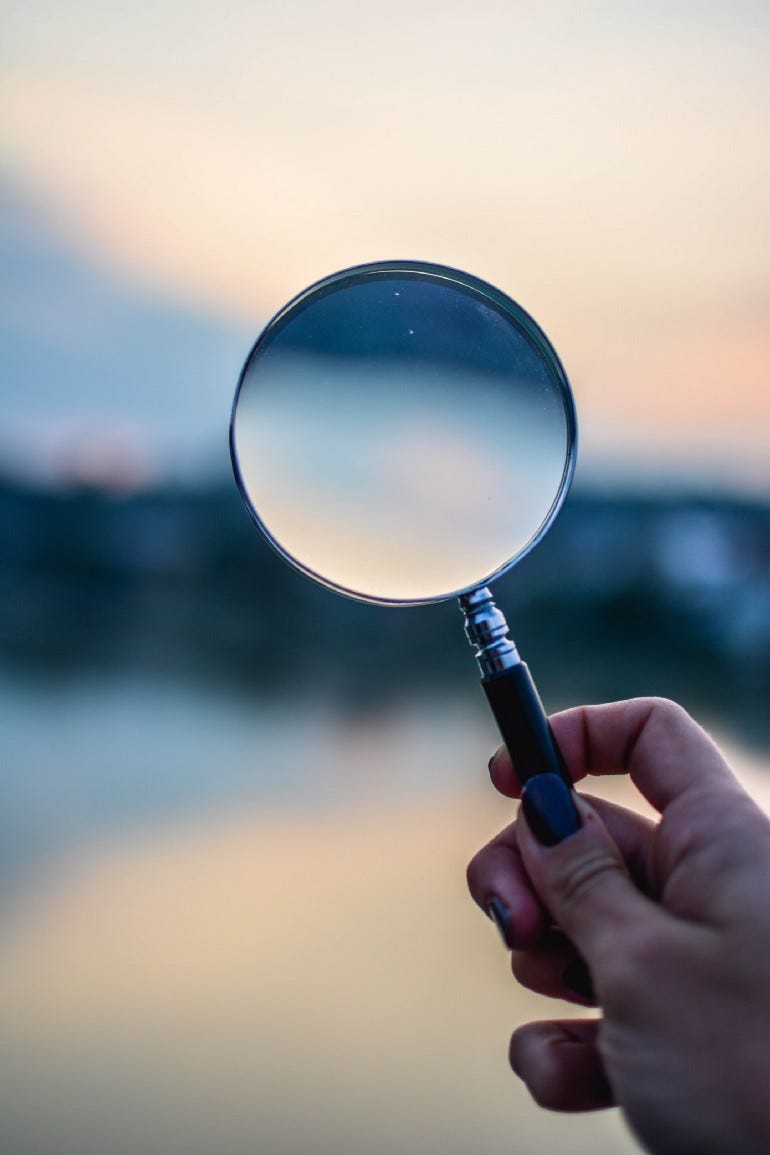 A magnifying glass