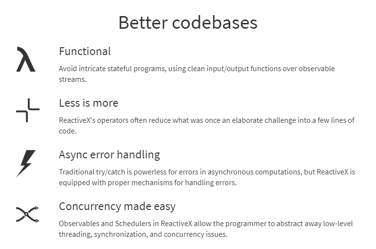 Better codebases, using clean input/output, reduce a challenge into a few lines of code, async error handling, concurrency
