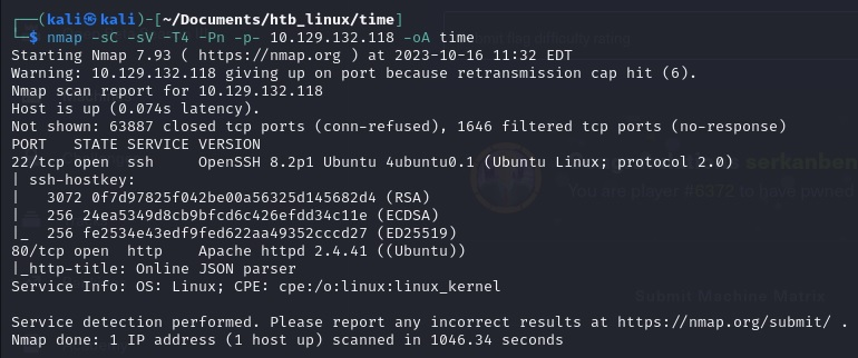 HTB — Time (OSCP Prep)