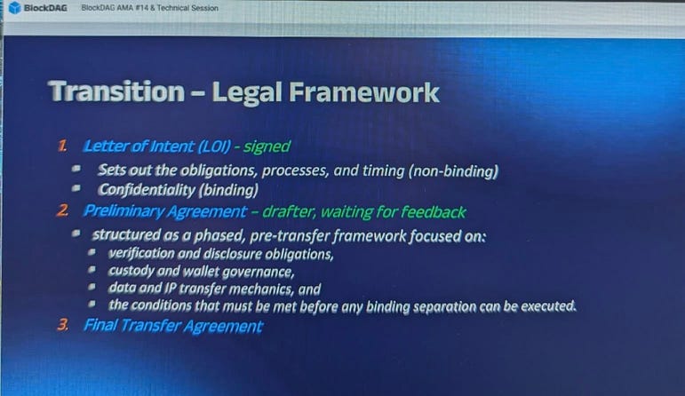 An Invitation to Those Controlling BlockDAG and the Transition