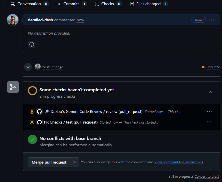Workflow is running