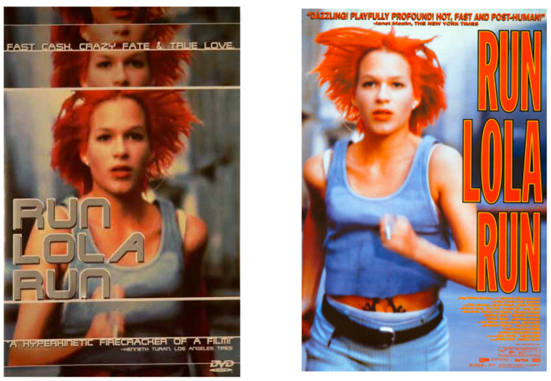Movie posters from Run Lola Run.