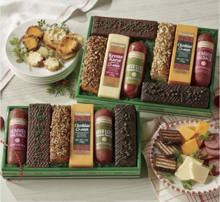 Cheese bars and beef logs gift assortments