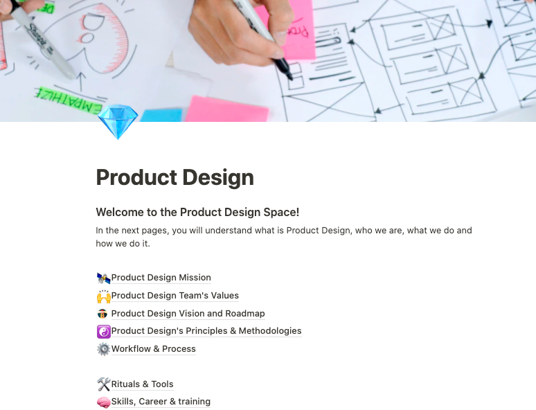Product Design Notion Pages