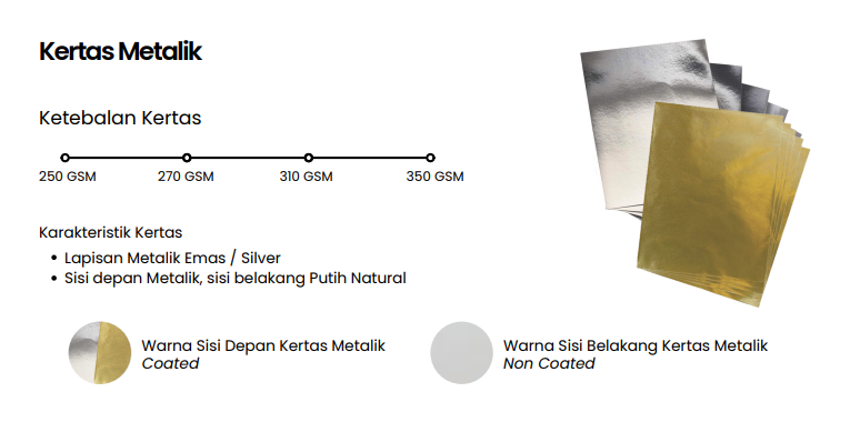 Kertas Metalik / Silver & Gold Paper