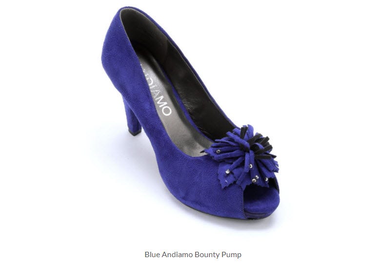 blue andiamo bounty pump shoe