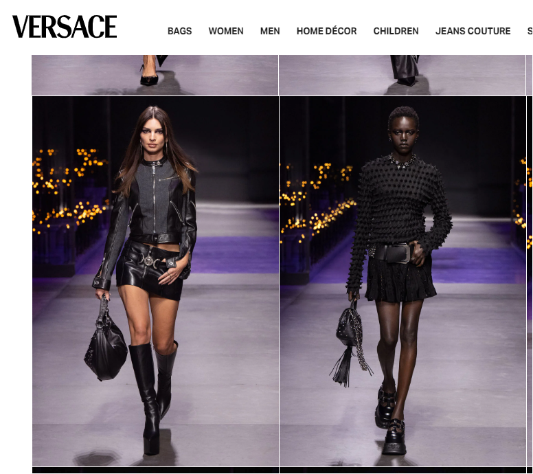Versace Spring-Summer 2023 Ready-to-Wear collection black mini skirt