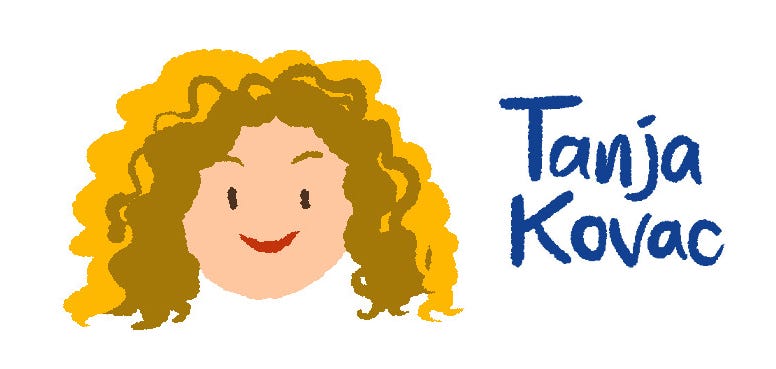 A cartoon image of Tanja Kovac