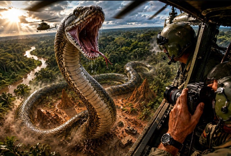 The Giant Snake of the Congo: The Terrifying Helicopter Encounter That