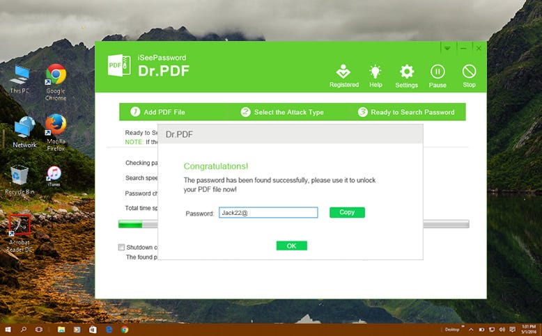 find pdf password with dr.pdf