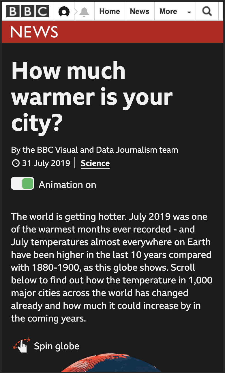 Screenshot of the top of the article, showcasing the impact of dark mode