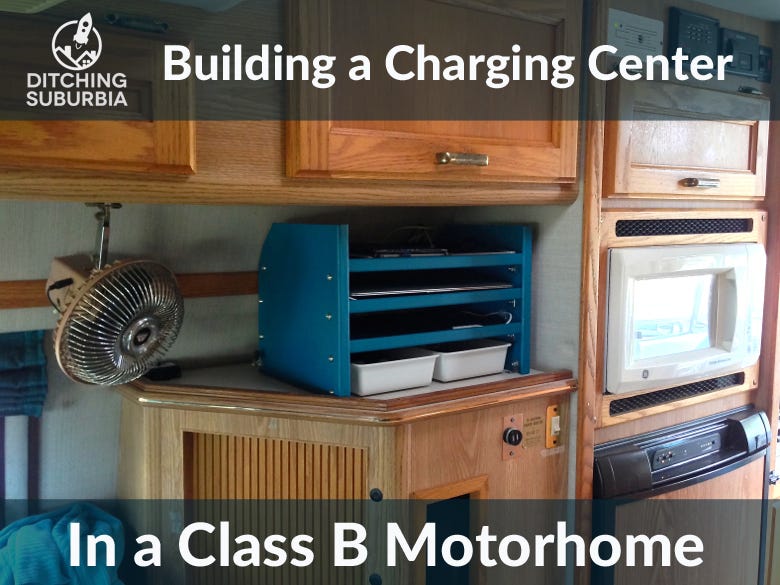 Building a device charging center in a Class B Campervan.