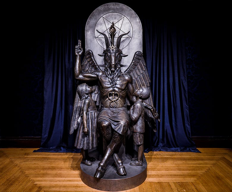 A statue of Baphomet