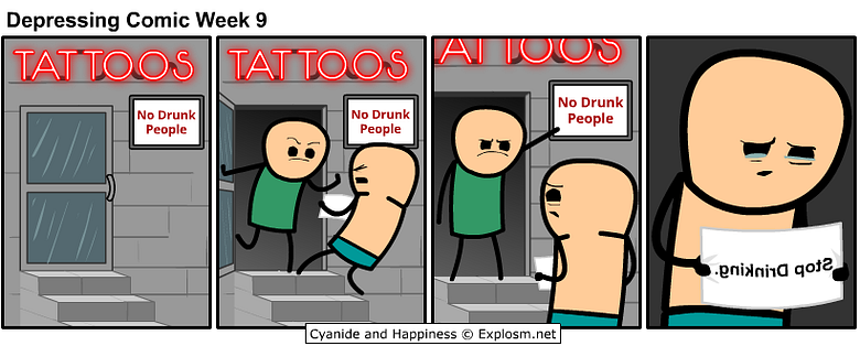 Example of Cyanide and Happiness comic strip