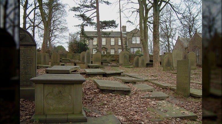 Bronte Curate’s cottage with graveyard