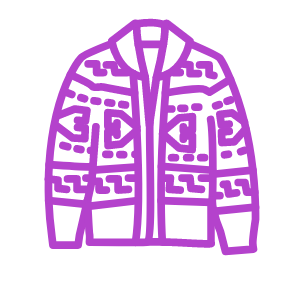 A drawing of an old style knitted shirt