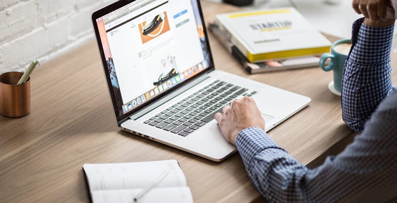 Graphic Designer working at his computer.